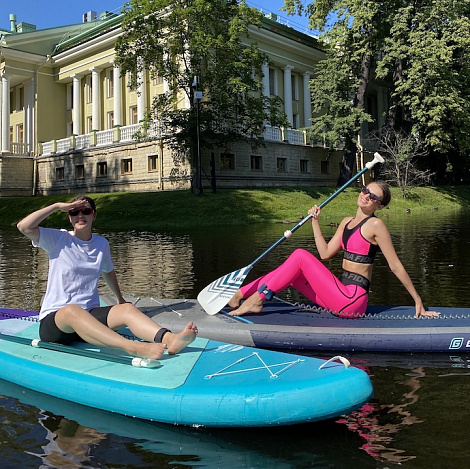 Прогулка на сапах в Петербурге у Каменного острова г.Санкт-Петербург